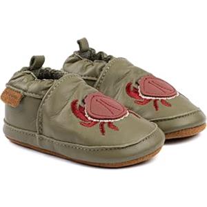 Mikk-line - Scarpine primi passi per gattonare, in morbida pelle con suola in pelle scamosciata antiscivolo - Scarpette stampate con motivo animalier e fodera in lino, per bambini e bambine - Perfette