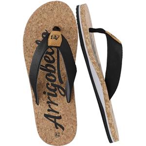 ARRIGO BELLO Infradito Uomo Pelle Ciabatte Eleganti Estive Sandali Mare Piscina Spiaggia Antiscivolo Flip Flops Taglia 41-46(A Nero, Taglia 43)