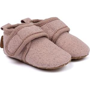 Mikk-line Scarpine per neonati, morbide scarpe primi passi con suola antiscivolo in finta pelle scamosciata, calde pantofole in feltro per ragazzi e ragazze, perfette per 0-48 mesi, Rosa, 18-24 mesi