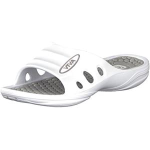 Brandsseller Scarpe Donna | Ciabatte da Spiaggia e Piscina | Ciabatte per Doccia | Scarpe da Bagno | Sandali Estivi | Bianco/Grigio Chiaro | 37 EU