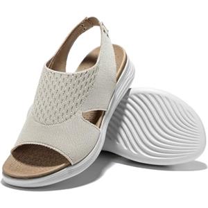 JOMIX Sandali Ortopedici Donna Estive Comodi Elastici Elasticizzati per Anziani Diabetici SD9301 (Giallo, 41)