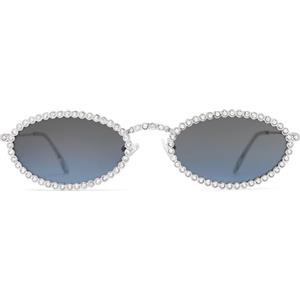 SOJOS Retro Ovale Strass Smalto Metallo Occhiali Da Sole Per Le Donne 90 Stili Bling Disco Trendy Occhiali Da Sole Per Le Donne Con Viso Largo SJ1205