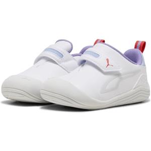 PUMA Sneakers Kitten per Bimbi ai Primi Passi 22, White Silver Mist Fierce Red Gray