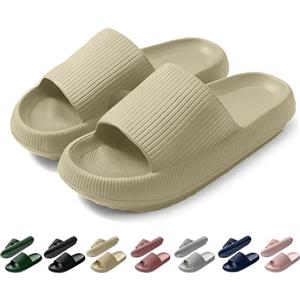 Coswind Ciabatte Donna Uomo Estive Mare Pantofole Eleganti Piscina Spiaggia Sandali Nuvola Gomma Casa Antiscivolo Comode Doccia Morbide Slides Beige 250