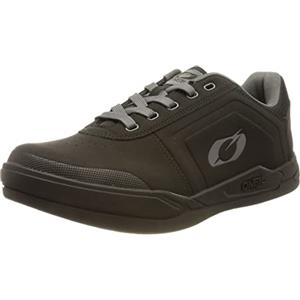 O'NEAL | Scarpe da Mountain Bike | MTB Downhill Freeride | Vegan | SPD Pedal Plate Compatible, Tomaia: PU Resistente e Leggero, Traspirante | Scarpa SPD V.22 con Perno | Adulto | Nero Grigio | 46
