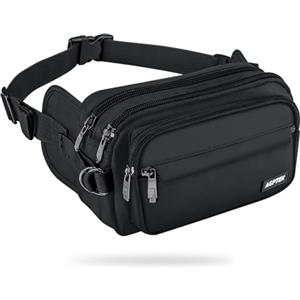 AGPTEK Marsupio Sportivo Uomo&Donna con 5 Tasche, Marsupio Lavoro Grande, Marsupio alla moda con RFID, Marsupio Portasoldi con Cintura Regolabile per Corsa, Campeggio, Viaggio