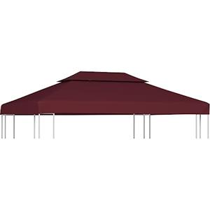 vidaXL Copertura Superiore per Gazebo 2 Strati 310g/m² Bordeaux Tetto Tendone