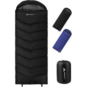 Forceatt Sacco a Pelo per Campeggio, -5°C ~ 15°C Sacco a Pelo Inverno 3-4 Stagioni, Caldo e Impermeabile per Adulti e Juniors Interno Sacco a Pelo Bag, Viaggi All'Aperto, Escursionismo.