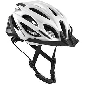 BLACK CREVICE Casco da bicicletta per adulti I Casco per bici in diversi colori I Casco uomo & donna I Casco MTB I Casco da bici traspirante I Misura regolabile (M/L (58-61 cm), Bianco/Nero)