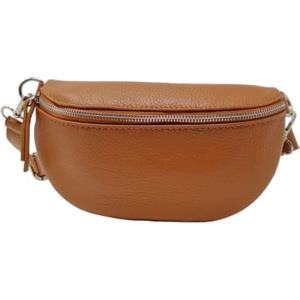 Mauro Pelletteria Marsupio Donna Pelle, Marsupio Donna Elegante, Cintura Regolabile, Vera Pelle Made in Italy, Modello Easy (L, Cuoio)