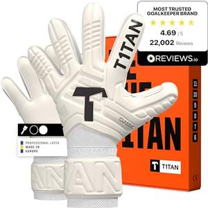 T1TAN Classic 1.0 White-Out - Guanti da portiere - senza protezione per le dita - guanti da portiere di calcio - taglia 8