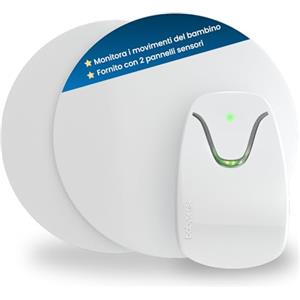 Babysense Baby Monitor per il Monitoraggio del Movimento del Bambino, per Uso Domestico, Copertura Completa del Letto con 2 Sensori