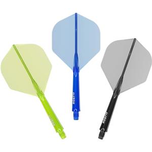 CUESOUL ROST 77 Asta e Volo Freccette integrati,Forma Standard, Set di 3 (Serie di Colore Trasparente)