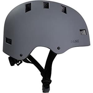 PANK URBAN MOBILITY Pank Casco Monopattino Elettrico - Certificato CE- Casco Bici Uomo - Luce Posteriore LED Imbottitura Morbida Uomo Donna Adulti Urban Grigio L (59-62 cm)