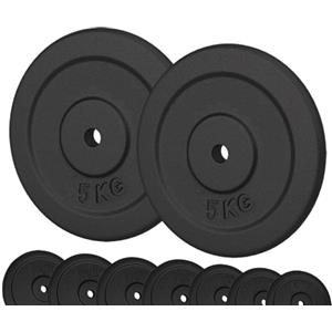 G5 HT SPORT Dischi in Ghisa per Palestra【Ø Foro 25 mm】 Venduti Singolarmente o in Coppia [da 0.5 a 20 kg] Compatibili con Bilancieri e Manubri | Resistenza e Durabilità per Home Gym (2 X 5 kg)