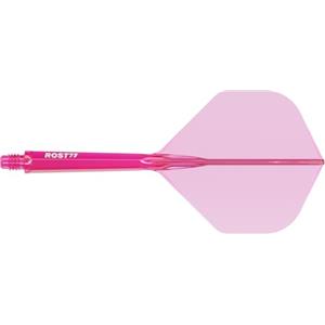 CUESOUL ROST 77 Asta e Volo Freccette integrati, Forma Standard Grande, Set di 3 (Serie di Colore Trasparente)