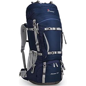 MOUNTAINTOP 70L Zaino da Trekking Donna e Uomo Zaino da Campeggio Impermeabile Zaino Escursione Unisex con Copertura di Pioggia per Viaggio, Hiking, Montagna, Alpinismo