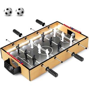 RELAX4LIFE Mini Calcio Balilla con 4 Aste, Segnapunti e 2 Palline, per Bambini e Adulti, per Feste (Modello 2)