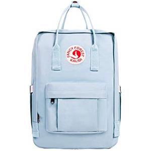 Kalidi, zaino unisex per la scuola, leggero, impermeabile, adatto a computer portatili da 15 pollici, per ragazzi e ragazze Blu Azzurro 15 zoll