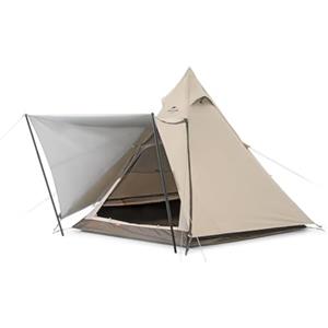Naturehike Tenda tepee piramide per 3-4 persone, impermeabile e antivento, facile da montare per esterni e campeggio