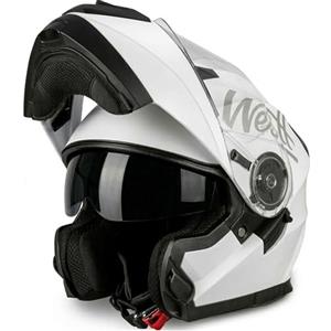 Westt Casco Moto Modulare con Doppia Visiera Parasole - Omologato ECE 22.06 - Casco Scooter Leggero in ABS/EPS - Predisposto per Bluetooth - Interni Rimovibili e Lavabili - Uomo e Donna