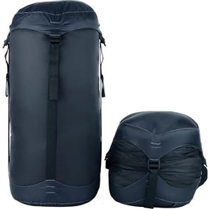 Litume Sacco di Compressione 6L, 8.5L, 10L, 13L, 16L, Resistente all'Acqua, Leggero e Compatto, in Tessuto Ripstop, per Sacchi a Pelo, con Chiusura a Corda, per Campeggio (Nero)