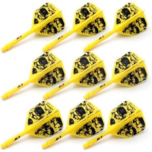 CUESOUL 3 Set Integrated Dart Albero e voli, Lunghezza dell'albero del dardo 21 mm/28 mm/33 mm, con Design Esclusivo