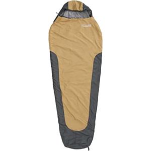 Lumaland Where Tomorrow Mumienschlafsack, Sacco a Pelo Ultraleggero Adulti (Unisex), Giallo Senape/Grigio, 220x80 cm