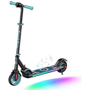 FanttikRide C9 Apex Monopattino Elettrico per Bambini 120-160cm, Altoparlante Bluetooth, Luci Arcobaleno, 8/13/16 km/h, Autonomia di 8 km, Altezza Regolabile, Pieghevole, per Bambini fino a 60kg, Rosa