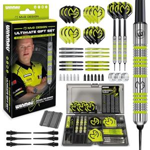 WINMAU - Set freccette Michael van Gerwen MvG Softip, idea regalo, set con 50 freccette con 4 set di astine, 4 set di alette e accessori