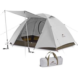Naturehike Cloud Creek - Tenda da campeggio per 2/3 persone, ultraleggera, in alluminio, protezione solare e impermeabile, per backpacking, escursioni, avventure all'aria aperta (grigio/2 persone)