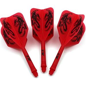 CUESOUL ROST Dartpfeile Personalizzato Integrato Schäfte Shaft And Darts Flight Medium, Set di 3 Pezzi Dragon Pattern (CSAK-5JL4)