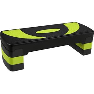 HOMCOM Step Fitness da Aerobica, Stepper Regolabile a 3 Altezze 10-15-20 cm per Allenamento a Casa e Palestra, Verde e Nero