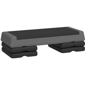 SPORTNOW Stepper Fitness Regolabile su 3 Livelli 10.5/15.5/20.5 cm, Stepper per Casa e Palestra Antiscivolo Capacità 250 kg, Grigio