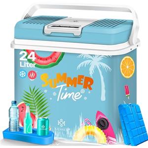 KESSER® Frigobox da 24 litri | RAFFREDDA e RISCALDA | Frigo box termoelettrico 12 volt e 230 volt con 2 batterie di raffreddamento | Mini frigo | per auto e campeggio | EEK A+++| Auto e campeggio