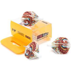 CUESOUL TERO AK4 Alette per Freccette Forma Standard con Design a Quattro Simboli mitologici, Set di 3 Pezzi