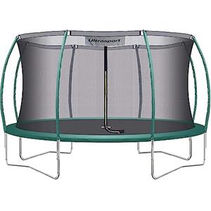 Ultrasport Trampolino da Giardino Unisex-Adult, Verde, Ø 430 cm
