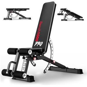Keppi Panca Palestra, con 600 kg Capacità - Panca Multifunzione Palestra Casa per Allenamento con Pesi, Addominali e Fitness Completo, Fermapiedi Rimovibile - Bench1000 Pro