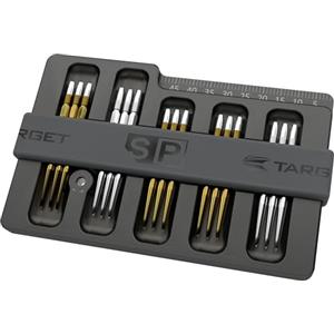TARGET Darts Swiss Point Holder Case - Custodia per Freccette con Strumento di rimozione (Contiene 5 Set di Punti) 15 Punte/Porta Punte, Incluso Strumento di Segnalazione Swiss Point e Guida alle
