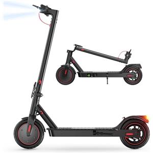 iScooter 8.5" Monopattino Elettrico per Adolescenti e Adulti, 350W Motore, Max Autonomia 30KM, Velocità Massima 25 KM/H, Pieghevole, Carico 100KG, Frenata Doppia, Spostamenti Giornalieri