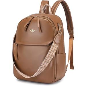 SPAHER Pelle Zaino Elegante, Borsa Zainetto da Viaggio Antifurto Impermeabile Daypack Moderno Zaini Bagaglio a Mano 40x30x10cm Zainetto Porta PC 14 Pollici Con Vano per Computer
