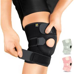 Bracoo Ginocchiera Ortopedica Regolabile in Neoprene - Tutore Ginocchio per Menisco, Artrite e Tendinite - Supporto Sportivo Fascia Ginocchio per Corsa, Uomo Donna, KS10