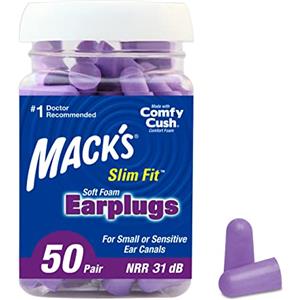 Mack's - Tappi per Orecchie, Sottili, Viola (Viola), 50 Paia
