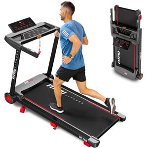 Fitfiu Fitness Tapis Roulant Pieghevole con Inclinazione 9% FITFIU Fitness 4 in 1 Velocità Regolabile 14 km/h con Connettività APP e Frequenza Cardiaca Supporto per Tablet Walking Pad Compatto