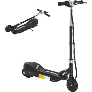 HOMCOM Monopattino Elettrico per Bambini Pieghevole da 120W, Velocità Max 12km/h e Portata 50kg, 74x36x69-91 cm, Nero