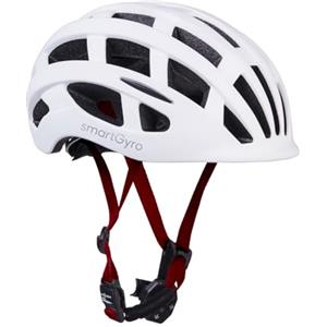 Smartgyro Helmet Urban White - Casco urbano e montagna per biciclette e scooter elettrici, taglia M/L, unisex, multipla ventilazione, Led posteriori