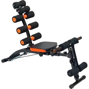 Wintem - Palestra in Casa Panca Multifunzionale 22 in 1 per Allenamento Completo a Casa con Schienale Inclinabile, Sedile Girevole, Estensori Elastici e Struttura Pieghevole Salvaspazio