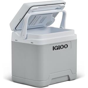IGLOO IE24 AC/DC frigo elettrico 24L - 12V e 230V - Frigo portatile compatto per auto, camper, campeggio, camion e barca - Leggero, portatile e con vano cavo integrato