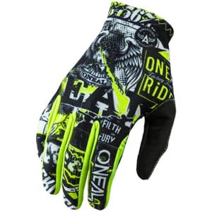 O'NEAL | Guanto Bike Motocross | MX MTB DH FR Downhill Freeride | Materiali durevoli e flessibili, palmo superiore ventilato | Matrix Glove Attack | Unisex | Nero Neon Giallo | Taglia M