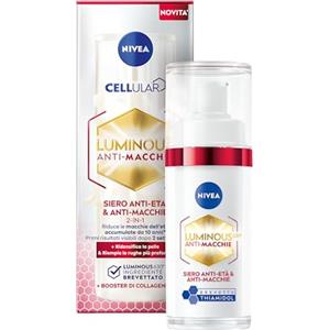 NIVEA Luminous630 Siero Viso Anti-Età & Anti-Macchie 30 ml, Siero viso antirughe e macchie con Acido Ialuronico e Thiamidol brevettato, Face serum ad azione filler riempitivo rughe